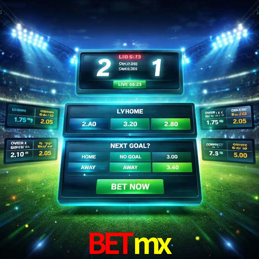 Vista de apuestas en vivo Betmx durante un partido en curso
