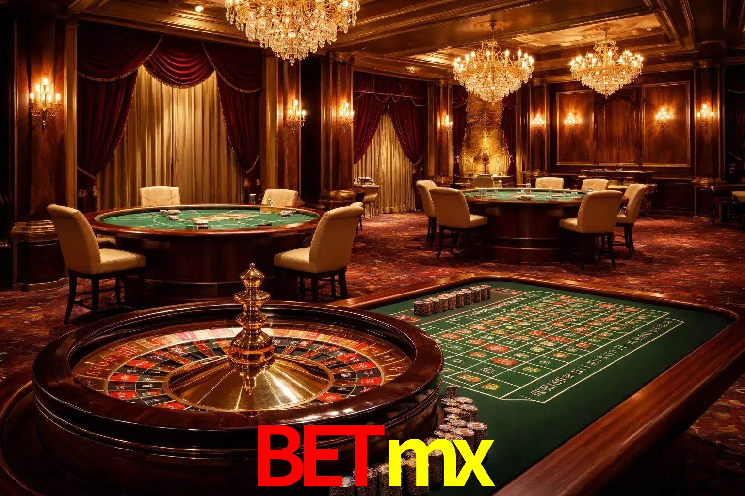 Una escena premium de mesa de casino en vivo con cartas, elementos de ruleta y un ambiente pulido de estudio de transmisión.